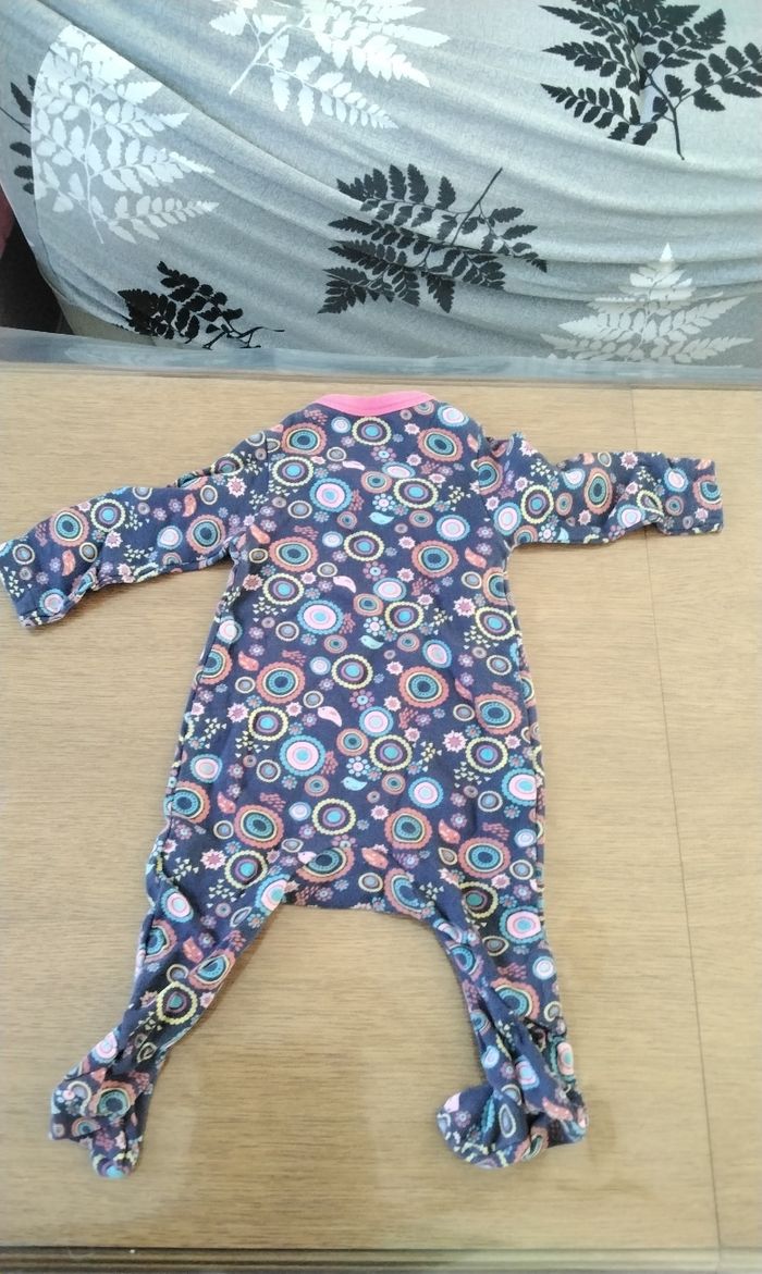 Pyjama une pièce, des ronds de divers couleurs , Premaman ,3M - photo numéro 2