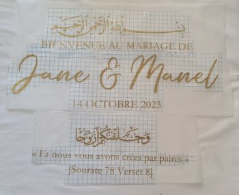Stikers mariage bienvenue