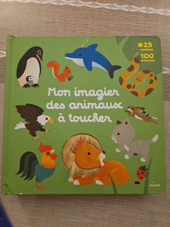 Mon imagier des animaux à toucher, 25 matières 100 animaux, Milan