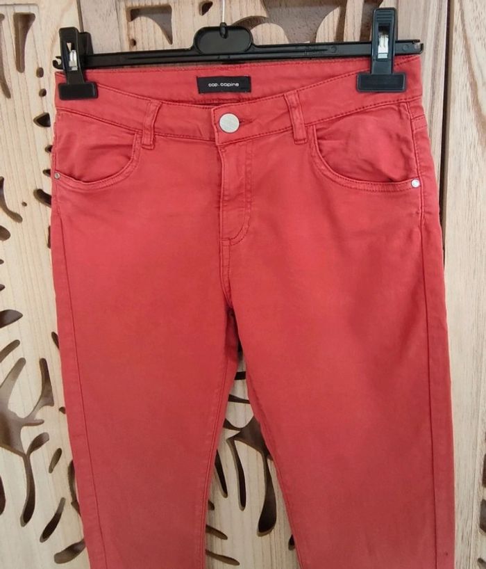 Pantalon skinny corail / rouge Cop Copine - photo numéro 3