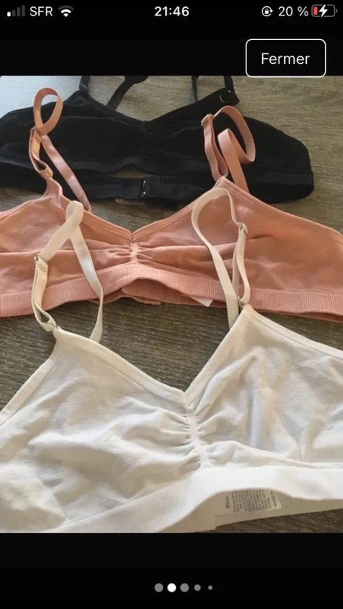 Neuf jamais porté superbe lot de 3 soutien gorge en M 38 - photo numéro 2