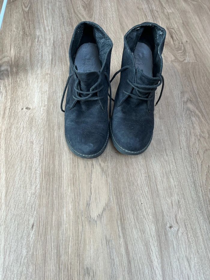 Bottines à talon femme instinct de mode taille 38 couleur noir cuir