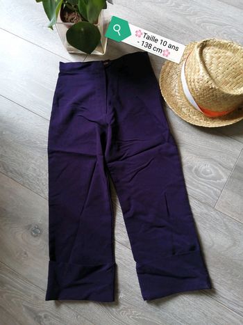 🌸Pantalon droit violet slim Taille 10 ans Neuf 🌸