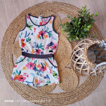 🌺 Combi‑short fleurie – 5 ans / 110 cm – Boboli – Très bon état