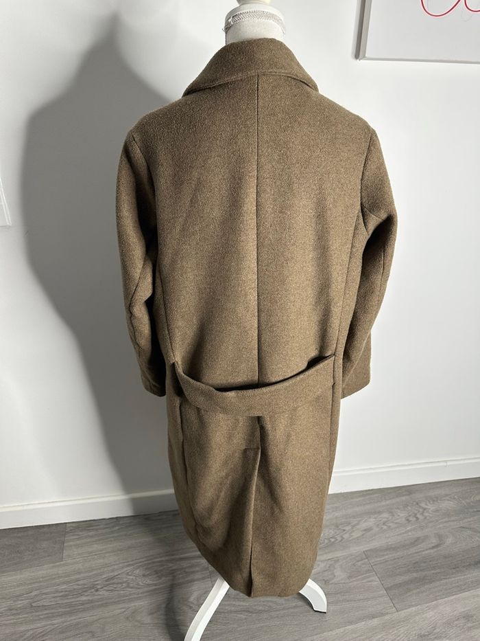 Manteau oversize en laine marron beige H&M T34 XS - photo numéro 4