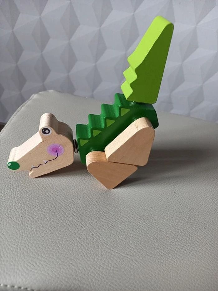 Crocodile en bois a clipser - photo numéro 7