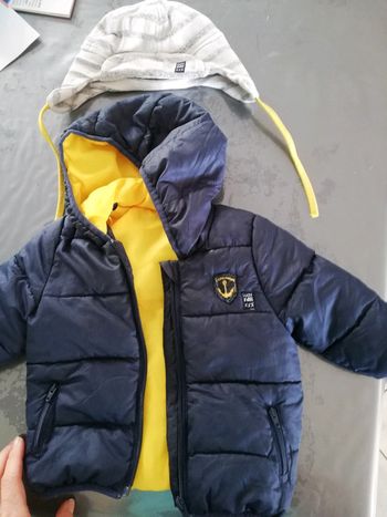 Ensemble hiver manteau doudoune bonnet