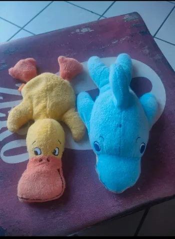 Canard et dauphin tissu mousse TCM