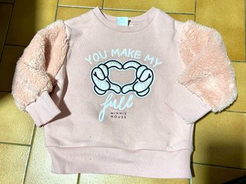 Sweat couleur rose motif minnie taille 12 mois neuF