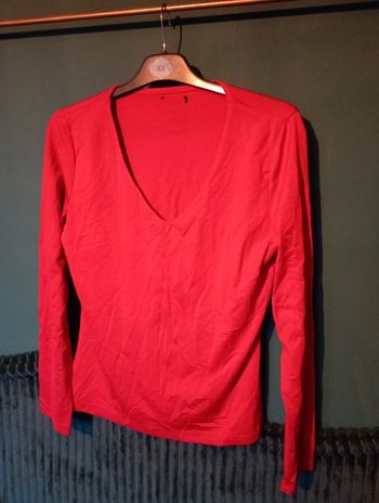 Tee shirt maille souple rouge