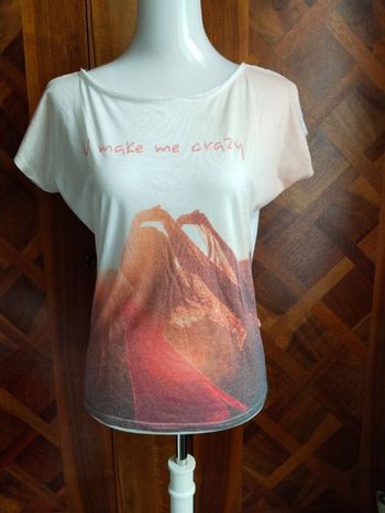 Tee-shirt blanc dos nu Kaporal
