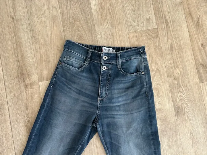 Please jeans bleu délavé coupe droite, taille XS - photo numéro 2