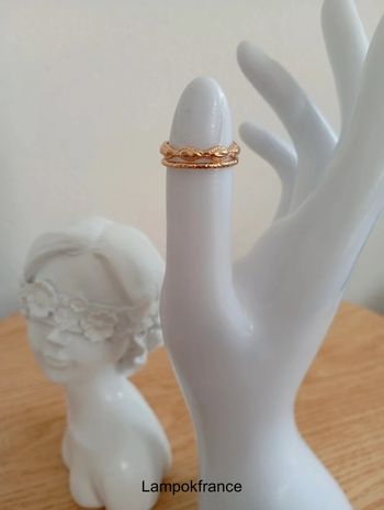 Ensemble bagues 53  fines 1,7cm acier inoxydable femme