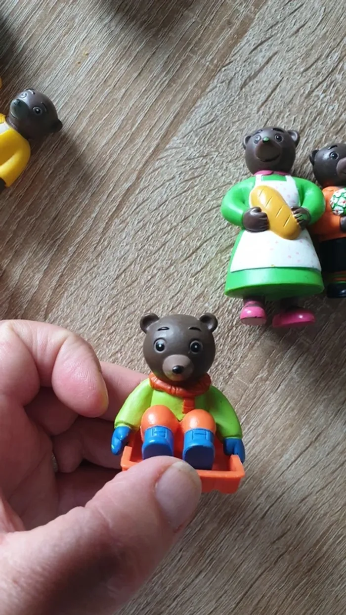 Lot figurines petit ours brun - photo numéro 6
