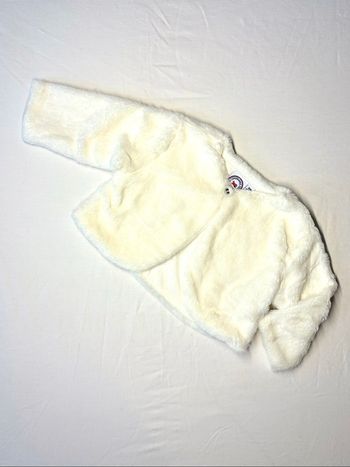 Boléro fausse fourrure blanche – La Compagnie des Petits – 6 mois (67 cm)