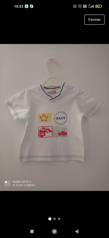 T-shirt barbouillage 9 mois