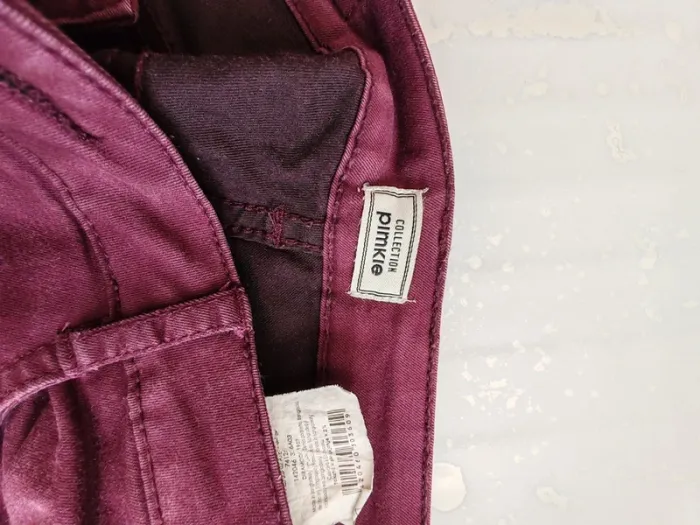 Pantalon bordeaux skinny - photo numéro 3