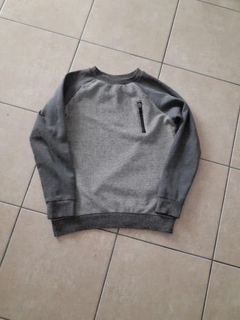 Pull  style sweat 12 ans kiabi gris chiné