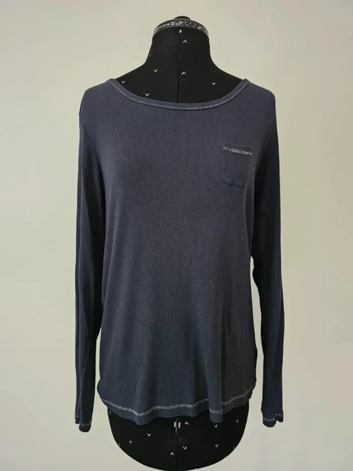 Haut manches longues Monoprix - Marine - Taille 46/48 - Très bon état