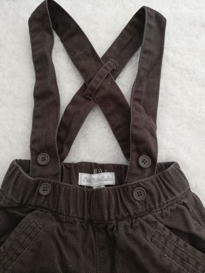 Salopette garçon marron 3 mois petit kimbaloo - photo numéro 2