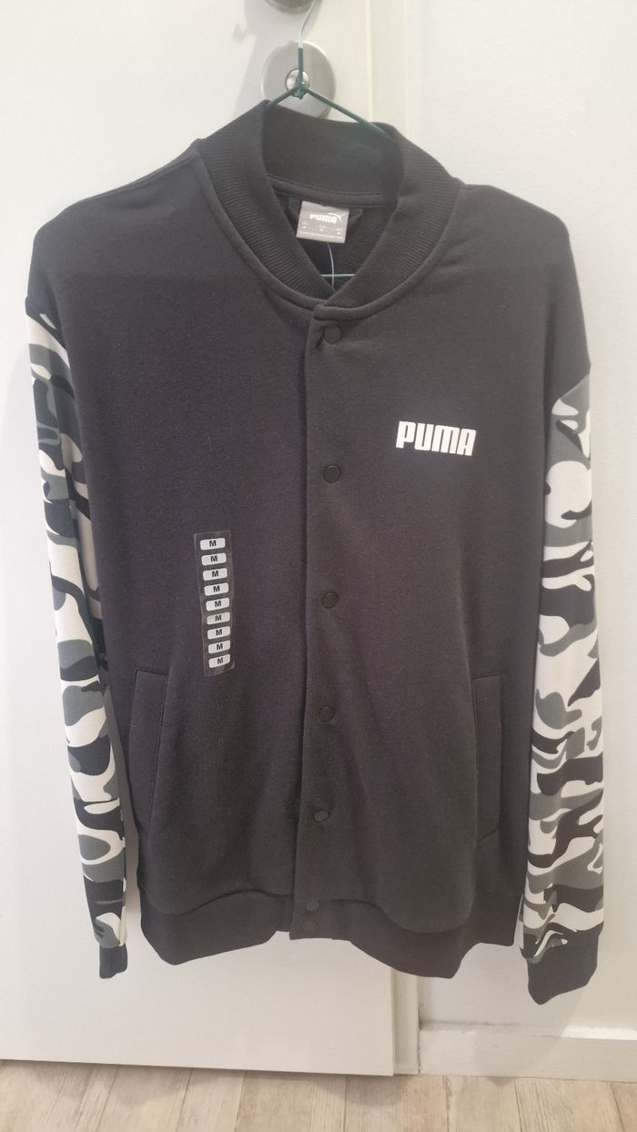 Baseball jacket Puma black homme taille M