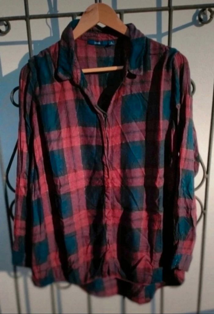 Chemise manches longues à carreaux - photo numéro 2