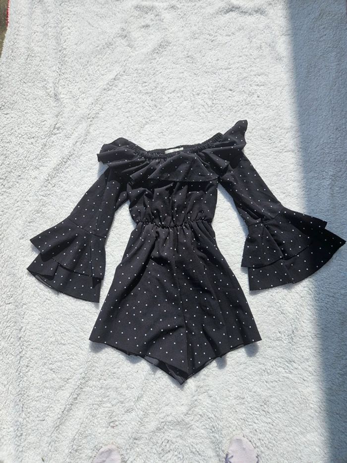 Combishort Noir à pois Blanc - photo numéro 7