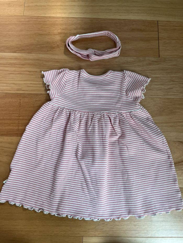 Robe confortable bébé fille cadet Rousselle+bandeau - photo numéro 3