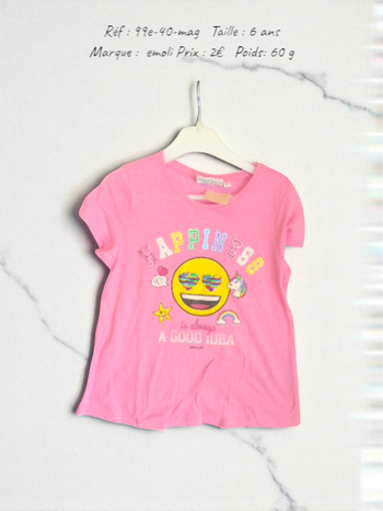 T-shirt 6 ans Emoji (99e-40-mag)