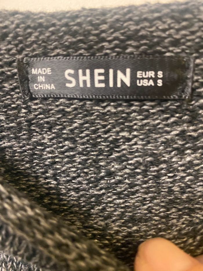 Joli pull gris Shein taille 36 volants sur les manches - photo numéro 4