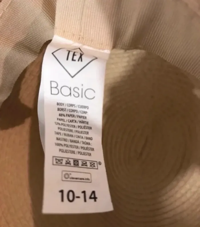 Chapeau de paille beige tex été taille 14ans - photo numéro 3