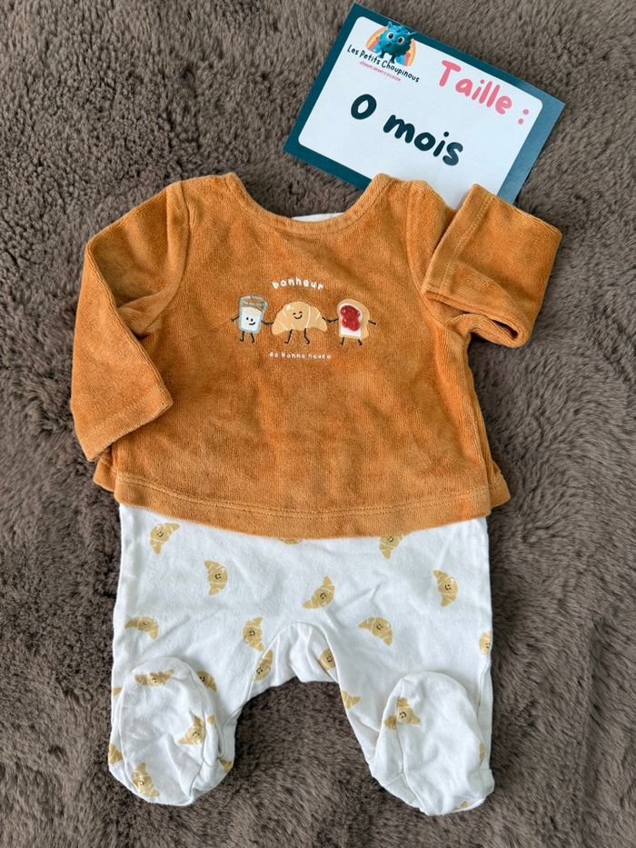 Pyjama / dors bien / grenouillère croissant - taille 0 mois 50 cm