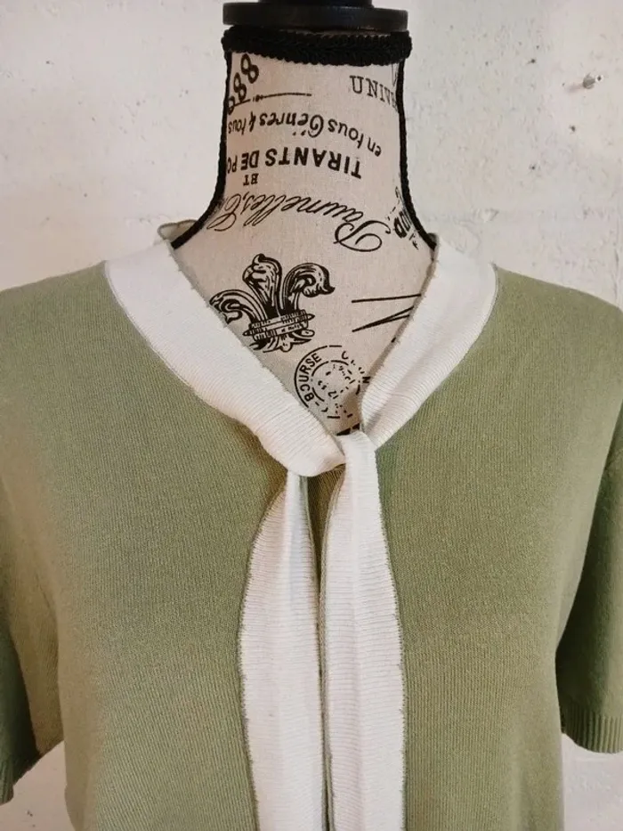 💚 Pull fin manches courtes – DAZY – Taille M – Bon état - photo numéro 8