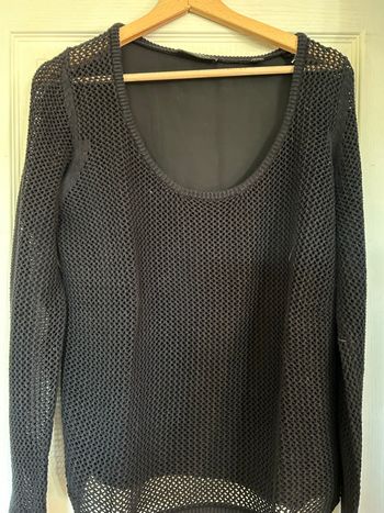 Pull noir mailles