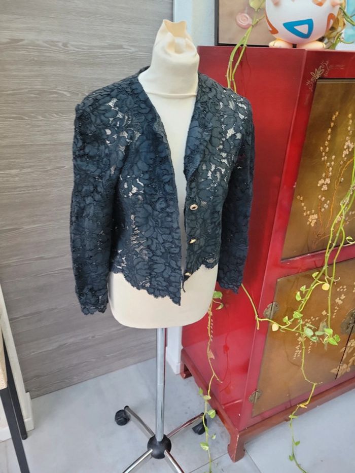 Tailleur avec jupe effet dentelle doublure taille 40 - photo numéro 3