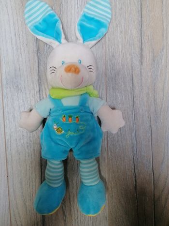 Peluche lapin bleu