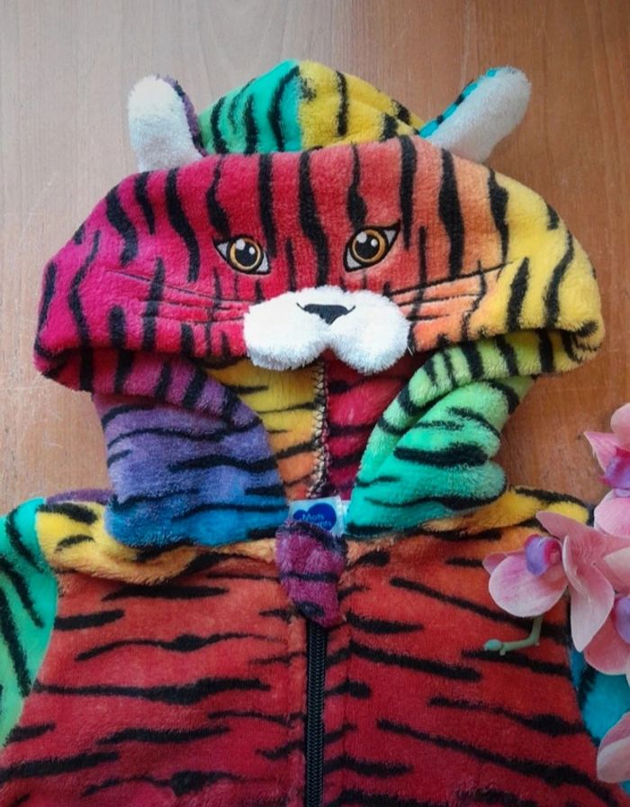Pyjama pilou pilou polaire tigre multicolore 12mois - photo numéro 3
