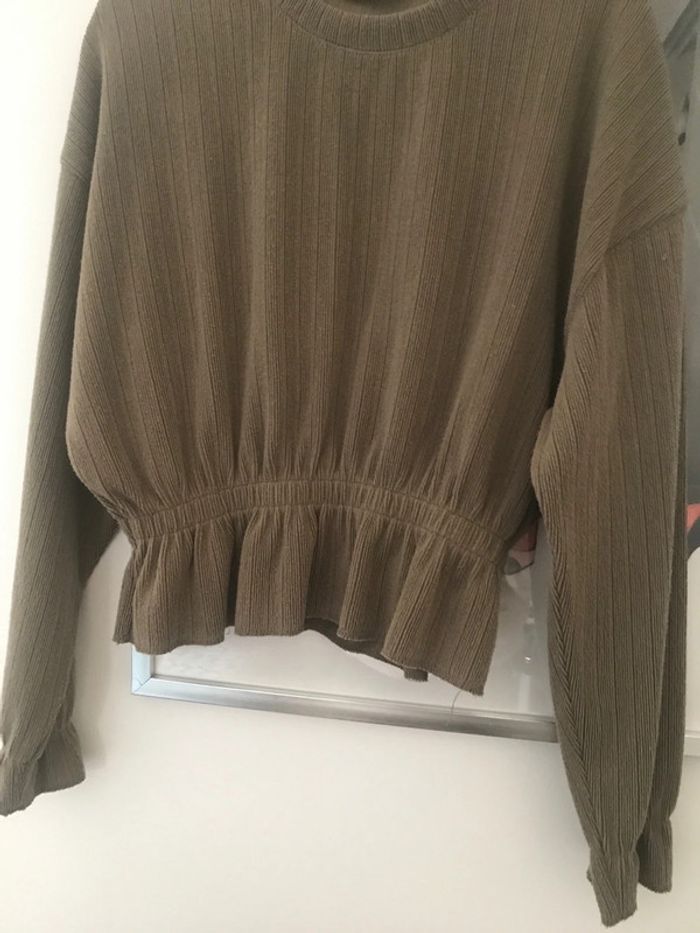 Top court manches longues resserré Zara S - photo numéro 2