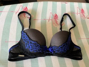 Soutien gorge variance noir dentelle bleu
