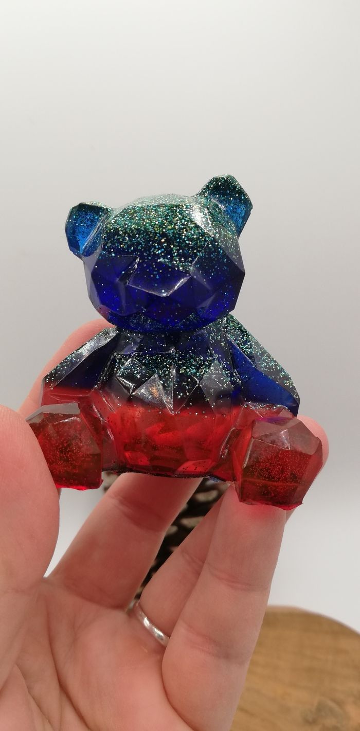 Ourson assis en résine - photo numéro 4