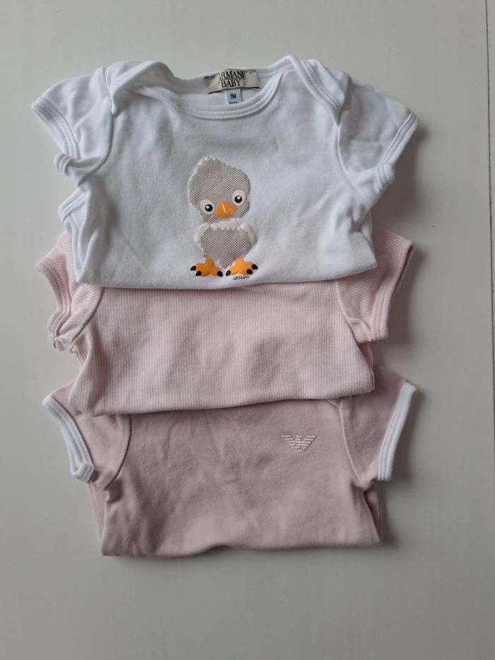 Lot de 3 bodies bébé fille taille naissance - photo numéro 2