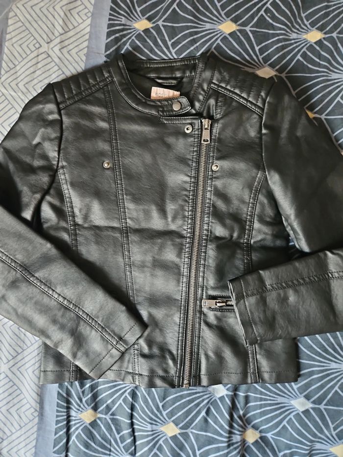 Veste faux cuir noir 10 ans Only