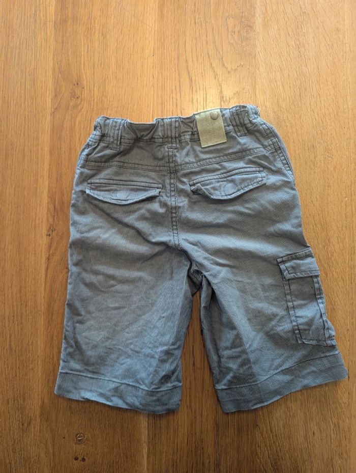 Short en tissu avec poches rayé bleu/blanc 3 ans - photo numéro 3
