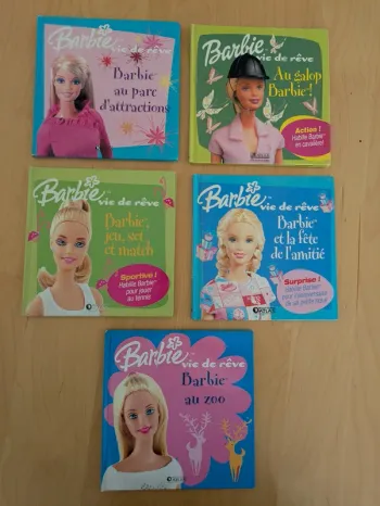 Lot de 5 livres Barbie édition Atlas de 2004