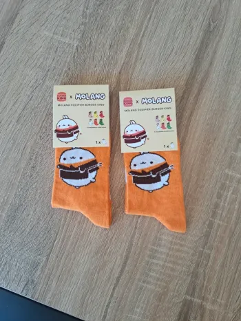Lot de chaussettes orange Burger King