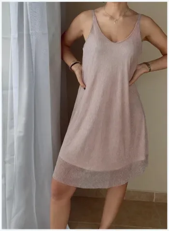 Robe rose pale pailletée Pimkie