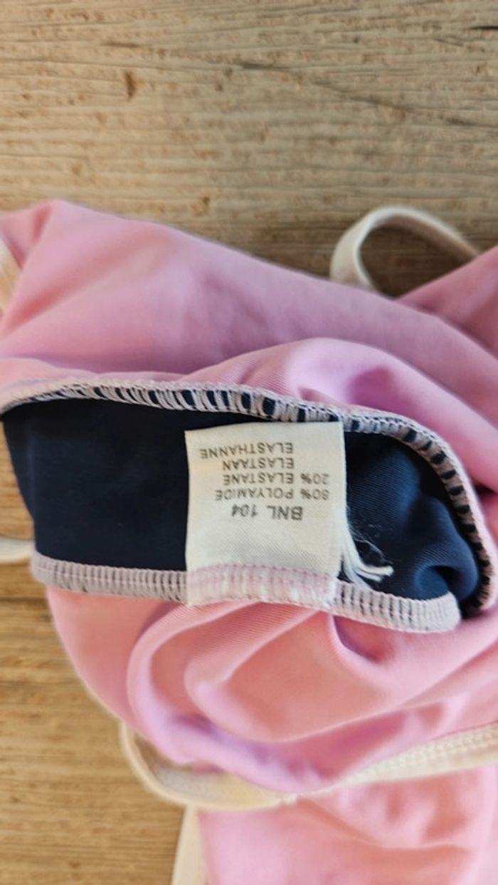 Maillot 1 pièce fille rose, bleu fonce et blanc, peu mis, Butterfly, 4 ans - photo numéro 6
