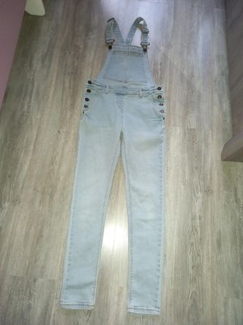 salopette jeans bleu clair tape à l'oeil tweens taille 32