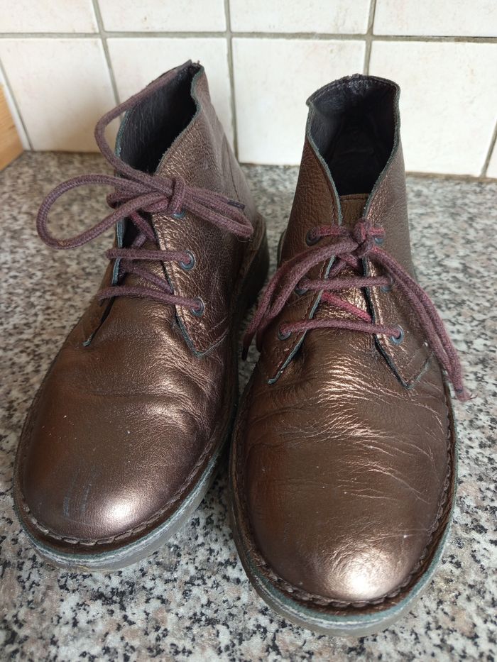 Boots  plates/mocassins cuir 35,6 - photo numéro 6