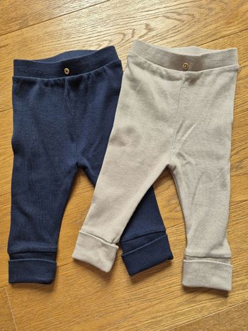 Lot de 2 leggings 6 mois vertbaudet